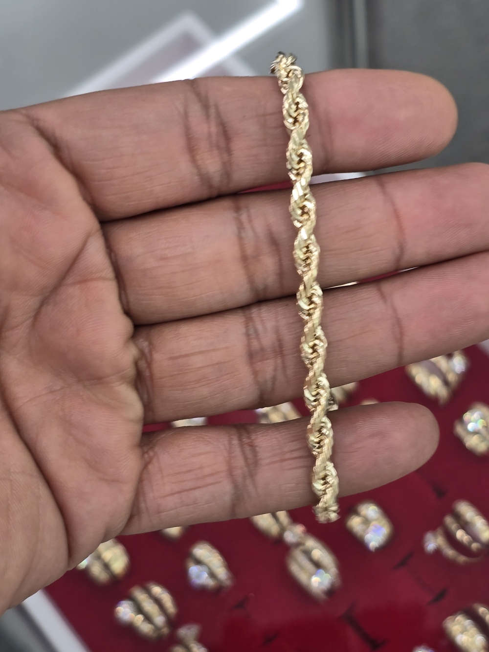 10k Real Gold Rope Chain 5mm 8 Inches - Picture 3 of 9